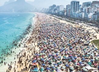Ola de calor en Brasil. La termica en Rio alcanzó los 58,5º
