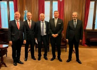 Rosatti, Rosenkrantz, Maqueda y Lorenzetti se reunieron con Cúneo Libarona, ministro de Justicia de Javier Milei