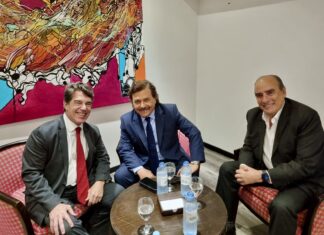 Saenz se reunió con Nicolas Posse y Guillermo Francos