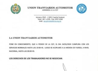 El 24 funcionarán los colectivos solo hasta las 19