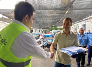La Municipalidad entregó uniformes a los nuevos trabajadores de Tránsito