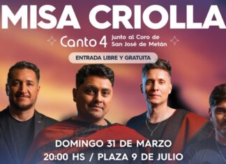 Canto 4 interpretará la “Misa Criolla” en plaza 9 de Julio este domingo