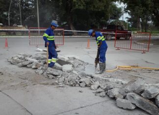 Aguas del Norte trabaja en el reemplazo de cañerías en Rosario de la Frontera
