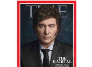 Milei llegó a la tapa de la revista TIME