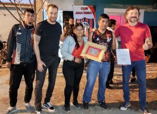 Dario Madile articipó de la inauguración de la iblioteca virtual y asistencial de barrio Juan Pablo II