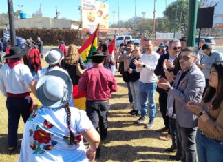 Emiliano Durand participó del acto por el 199 aniversario de la Independencia de Bolivia