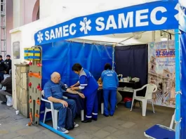 SAMEC instaló un puesto sanitario fijo en la Catedral para la cobertura sanitaria del Milagro Salteño