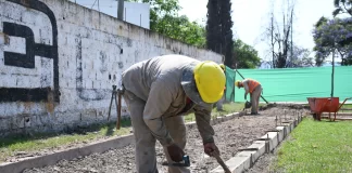 La plaza Evita se transforma: avanzan las obras de renovación