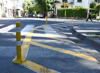 Comenzó la demarcación de Esquinas Seguras en el centro de la ciudad