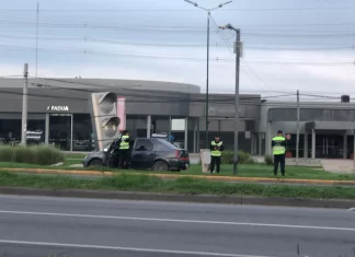 Siniestro vial: Conducía alcoholizada y se subió a la platabanda