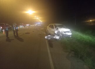 Tragedia en la RP 57: Un fatal siniestro entre automóvil y motocicleta dejó una persona fallecida