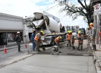Avanzan los trabajos en las dársenas de calle Pellegrini