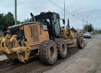 Continúa la obra de repavimentación en la avenida Ex Combatientes de Malvinas