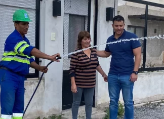 Habilitaron el servicio de agua potable para barrio Mi Refugio