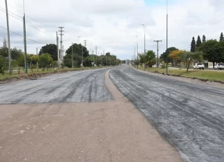 Plan Vial Zona Sur: comenzó la colocación del nuevo pavimento