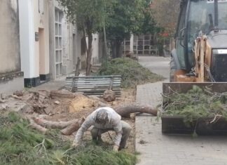 La municipalidad de Güemes realiza la limpieza de espacios públicos