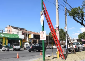 La Municipalidad comenzó con el retiro de carteles políticos