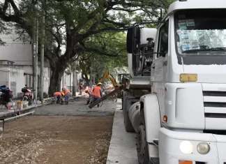 Ejecutaron obras de hormigonado en 12 de Octubre y Balcarce
