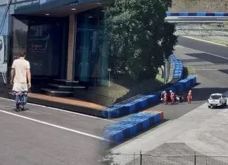 Colapinto sufrió un accidente durante la prueba de neumáticos en Hungria