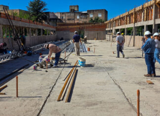 Avanza la obra del laboratorio de aguas y efluentes