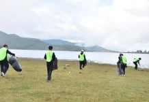 Realizaron una jornada de limpieza en el Dique Campo Alegre y el perilago