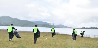 Realizaron una jornada de limpieza en el Dique Campo Alegre y el perilago