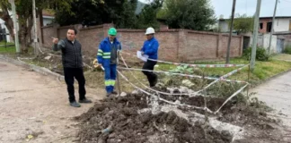 Aguas del Norte habilitó nueva cañería en Tres Cerritos y benefició a más de 500 vecinos