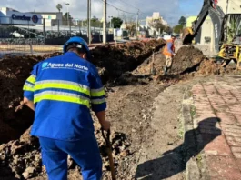 Aguas del Norte renovó nuevos tramos de cañerías en calle Junín