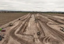 Comenzó la construcción del canal pluvial de la Autopista del Valle de Lerma: Sáenz supervisó las obras