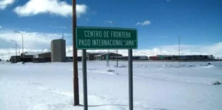 Paso de Jama: cerrado por nieve y fuertes vientos