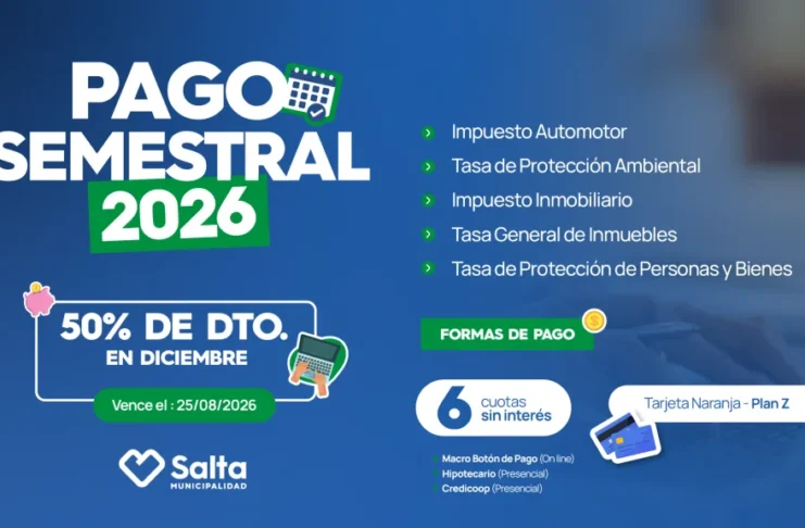 La Municipalidad lanzó el Pago Semestral 2026 con importantes descuentos