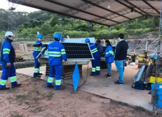 Aguas del Norte realizó el mantenimiento y actualización del sistema de control de algas en El Limón