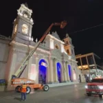 Comenzó la renovación del sistema de iluminación de la Catedral Basílica