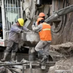 Comenzó la colocación de hormigón en los pilotes del nuevo puente de Santa Lucía