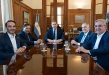 Sáenz y gobernadores del Norte Grande se reunieron con Santilli por la agenda de la región