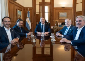 Sáenz y gobernadores del Norte Grande se reunieron con Santilli por la agenda de la región