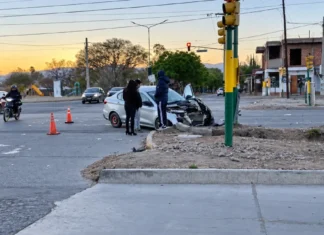 Fuerte choque en zona sur