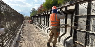 Conocé cómo avanzan las obras del nuevo puente de Santa Lucía